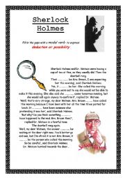 English Worksheet: Sherlock Holmes  - Deduction and Possibility Modal Verbs