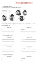 English Worksheet: Commands should/shouldnt