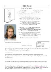 English Worksheet: Achy Breaky Heart