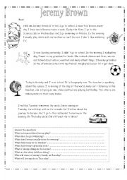 Simple reading to practice 4 tenses