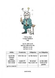 English Worksheet: use of modal auxiliaries, Mr Badluck