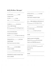 English Worksheet: stronger by Kelly Clarkson