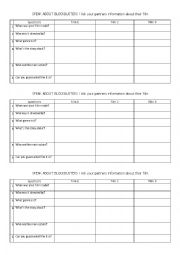 English Worksheet: speaking activity about movies / blockbusters