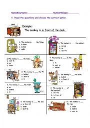 English Worksheet: prepositions