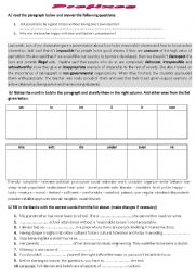 English Worksheet: negative prefixes