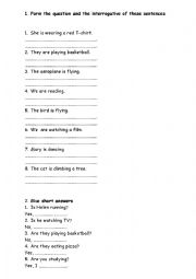 English Worksheet: Present Continuous