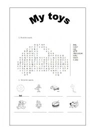 English Worksheet: Toys