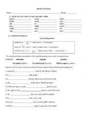 English Worksheet: SIMPLE PAST TENSE 