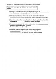 English Worksheet: phrasal verbs