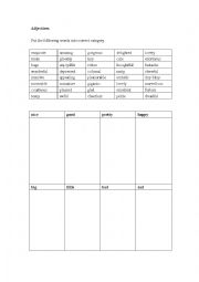 English Worksheet: Adjectives - synonym