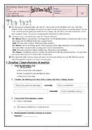 English Worksheet: mid term test n 2 for 8th gradeTtunisian students