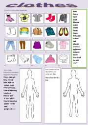 English Worksheet: clothes 