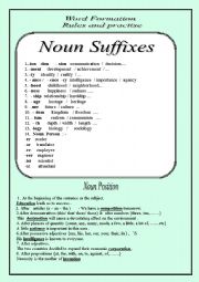 English Worksheet: Word Formation 