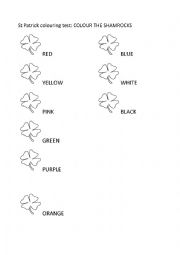 English Worksheet: colour test