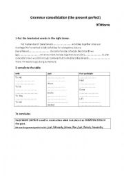 English Worksheet: present perfect