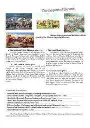 English Worksheet: The conquest of the west