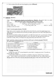 English Worksheet: pollution