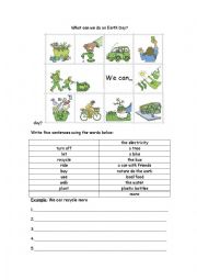 English Worksheet: Earth Day