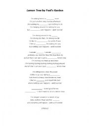 English Worksheet: Lemon tree by Fools Garden