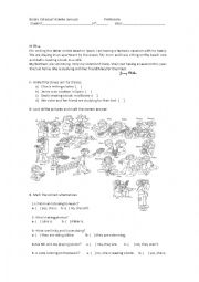 English Worksheet: Present continuous test