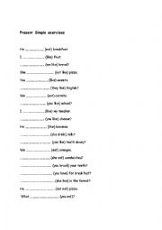 English Worksheet: Present Simple