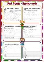 English Worksheet: Past Simple - Regular verbs