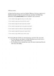 English Worksheet: Life insurance activity: how much vs. how many questions