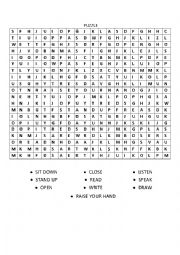 English Worksheet: Imperatives Puzzle