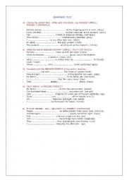 English Worksheet: grammar test