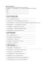 English Worksheet: Reported speech