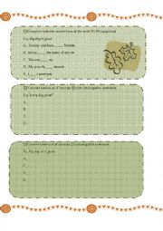 English Worksheet: To be, Turn into interrogative and negative.