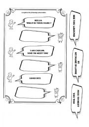 English Worksheet: greetings and farewells