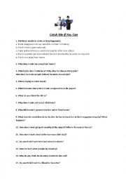 English Worksheet: Catch Me If You Can