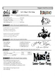 English Worksheet: Singing a Song
