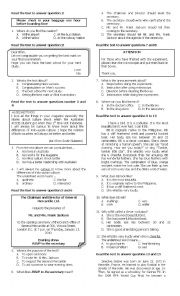 English Worksheet: Test for Junior High School