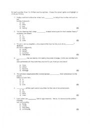 English Worksheet: Vocabulary