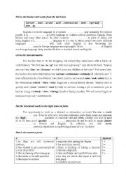 English Worksheet: Mid Term 3 for First form