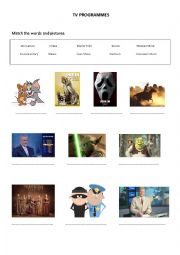 English Worksheet: tv programmes
