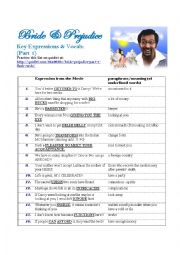 English Worksheet: Bride & Prejudice - Vocabulary