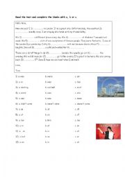 English Worksheet: CLOZE TEST