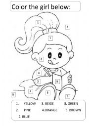 English Worksheet: COLOR THE PICTURE!!!