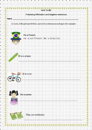 English Worksheet: Practicing Verb To Be