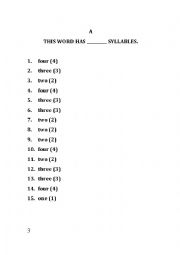 English Worksheet: Vocabulary Review Game