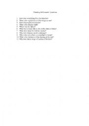 English Worksheet: Slumdog Millionaire Questions