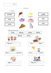 English Worksheet: birthday