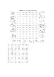 English Worksheet: Animals wordsearch