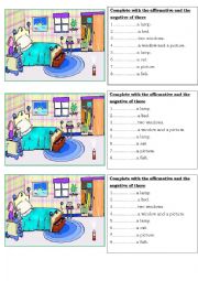 English Worksheet: There is_There are