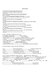 English Worksheet: test paper