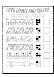 English Worksheet: Having fun with the numbers !