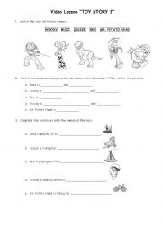 English Worksheet: Video Lesson TOY STORY 3